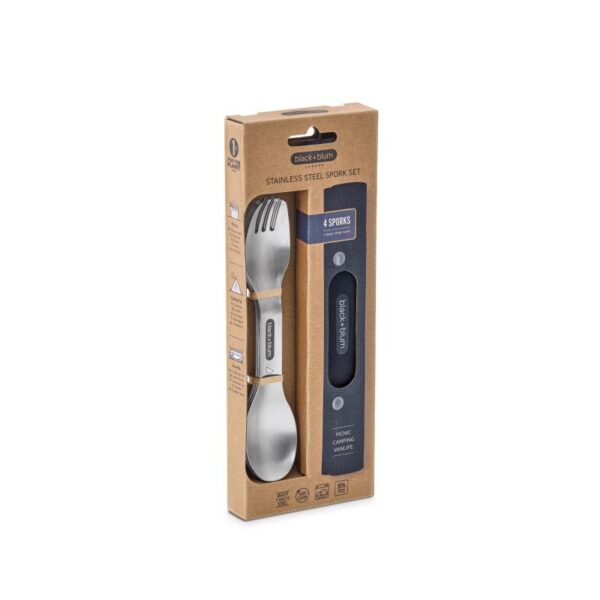 Black+Blum Picnic Spork Set of 4 OL-SP001 Rauland Fjellsport 1